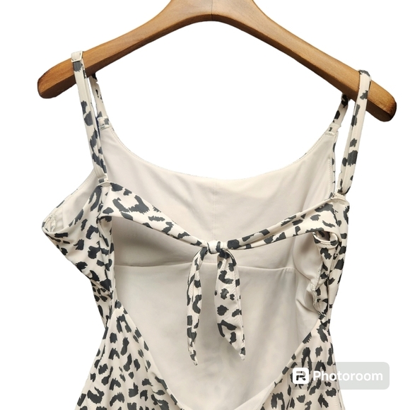 Aerie Leopard Tie Back One Piece Swimsuit Sz. XL Full Coverage - Picture 4 of 6